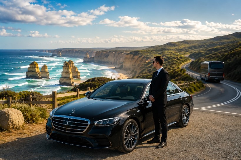Chauffeur Car Services in Melbourne and Surrounding Suburbs See which Great Ocean Road lookouts large tour coaches can't access — and how a private chauffeur service in Melbourne gets you there instead.
